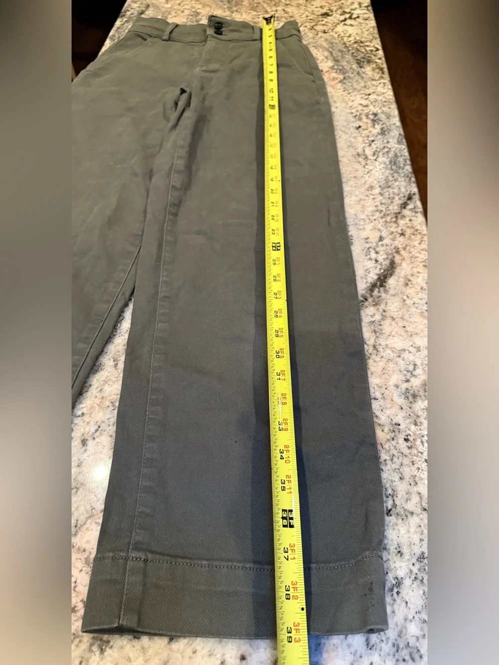 Everlane Organic Cotton Wide Leg Pants Size 0 Gray High Rise Heavyweight Twill